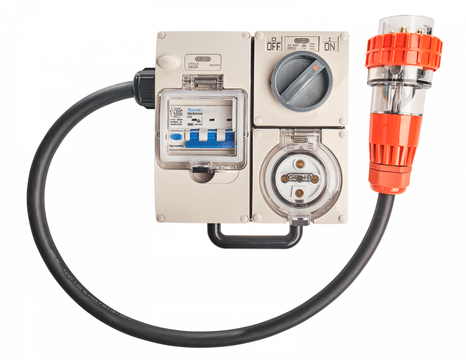 415V Switched RCD Box Extension Leads Online